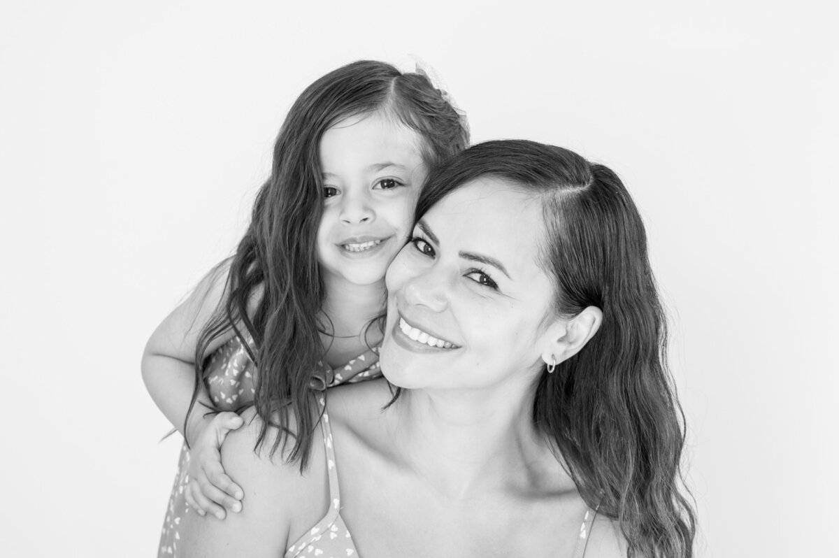 Mommy and Me black and white portrait session