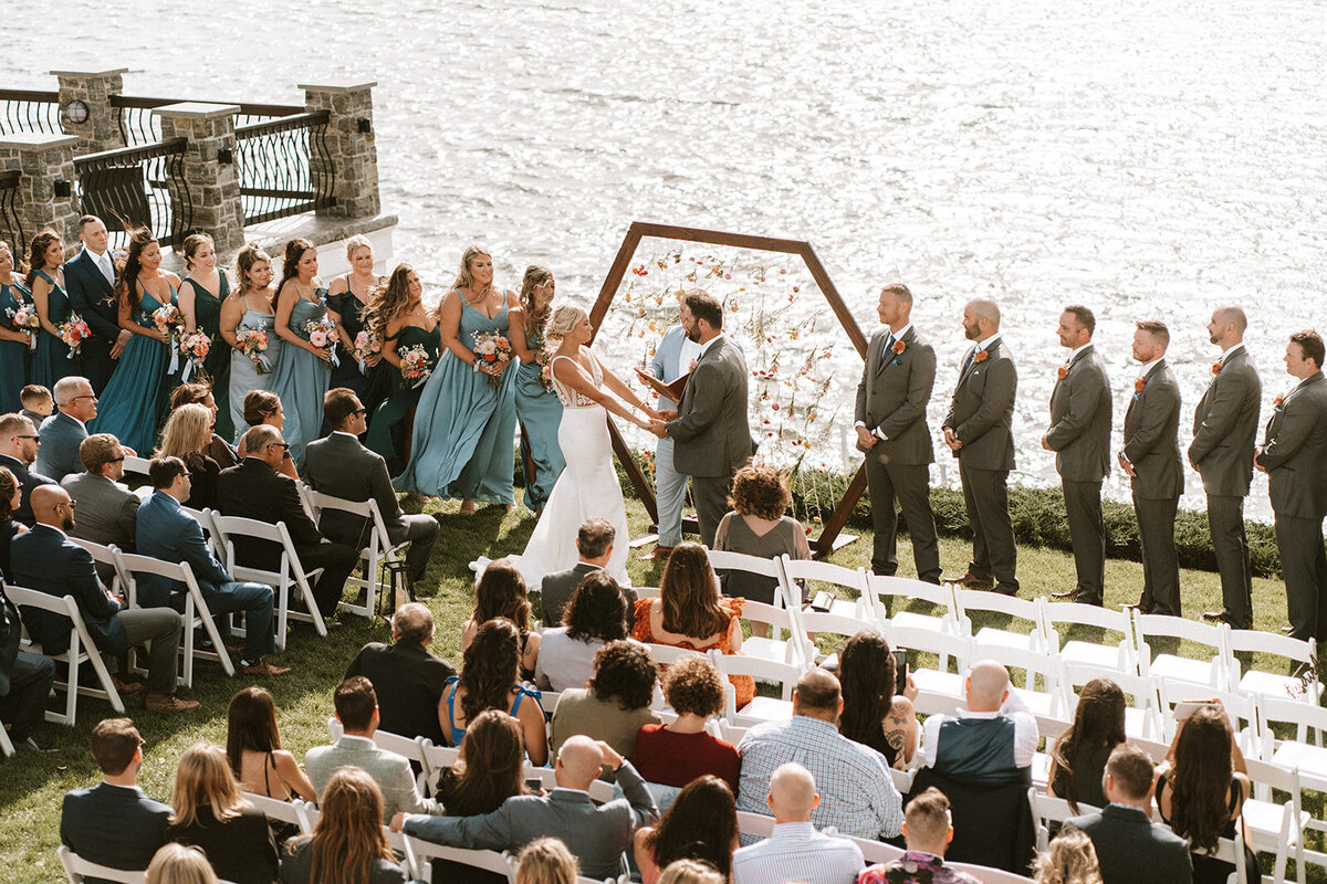 Waterfront wedding ceremony