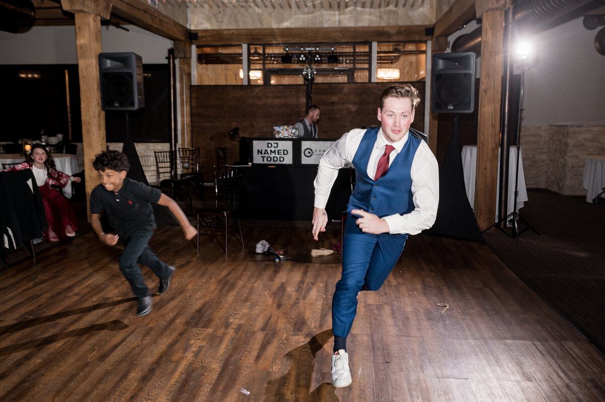 Elegant flower arrangement at wedding