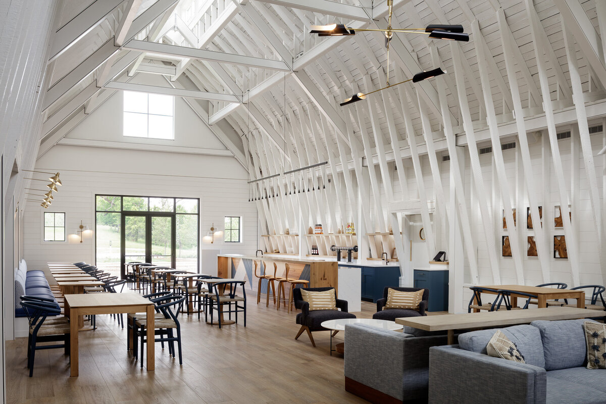 indoor food banquet hall on a vineyard for events and wine tasting