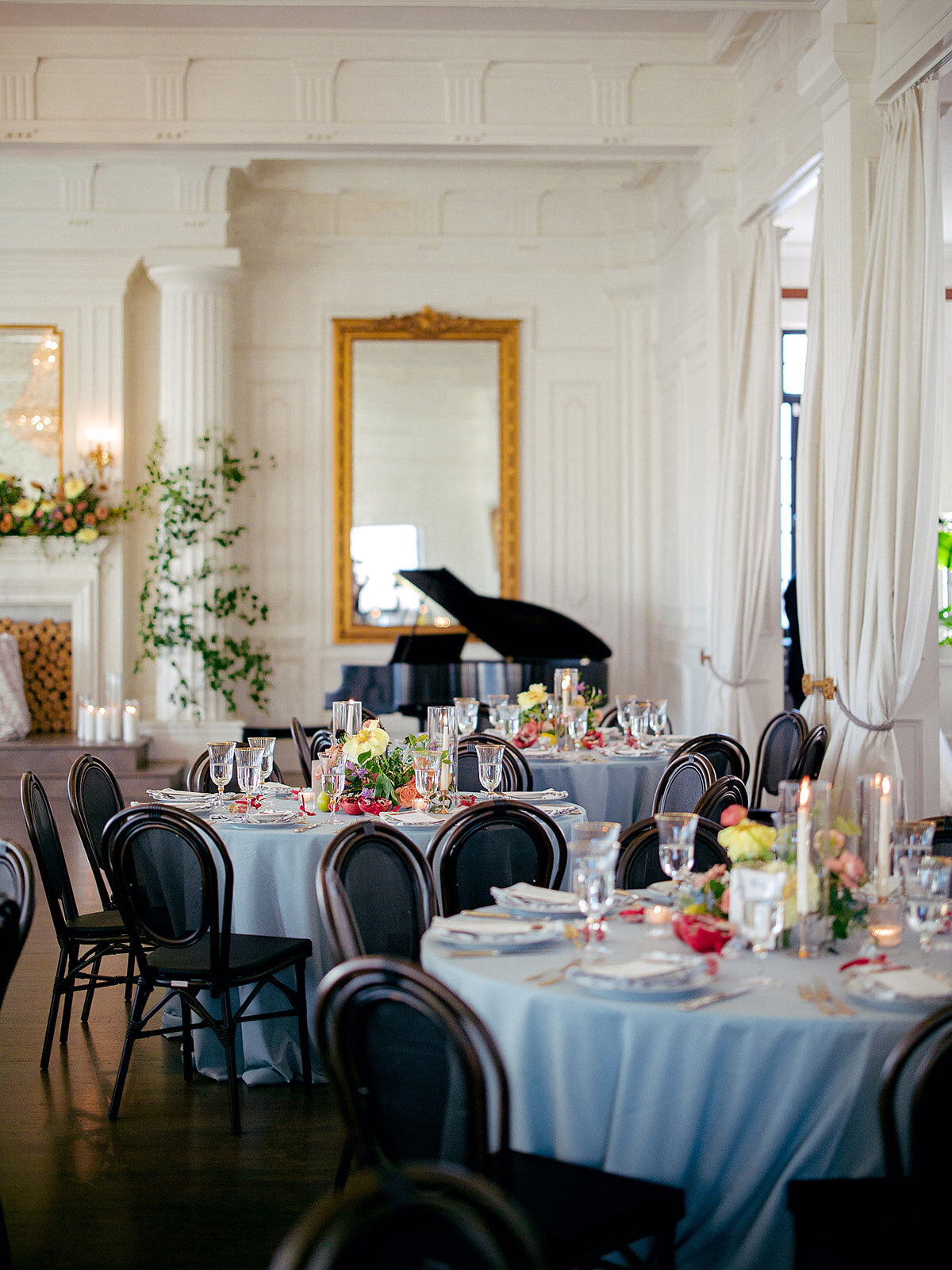 KC Cloud Wedding Seating Chart Mason Dallas reception room shot