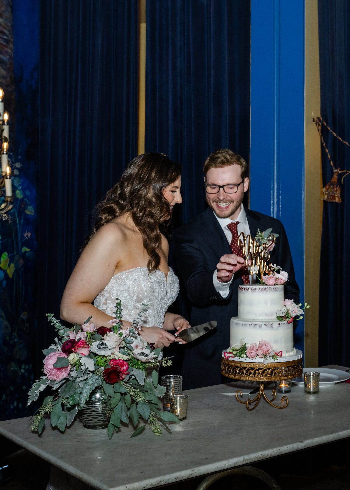 cake cutting at the ruins