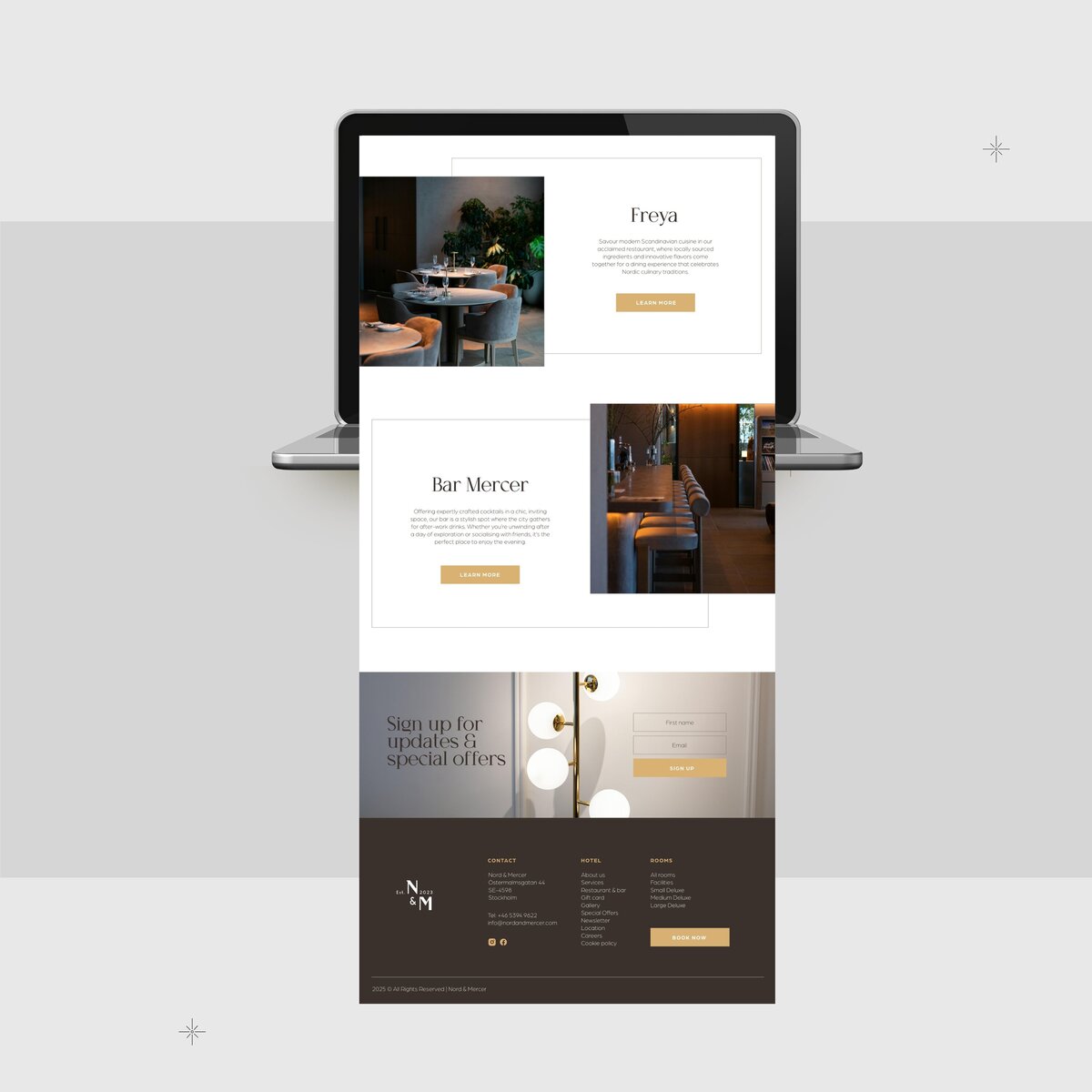 Design of a beautiful website for a yoga retreat