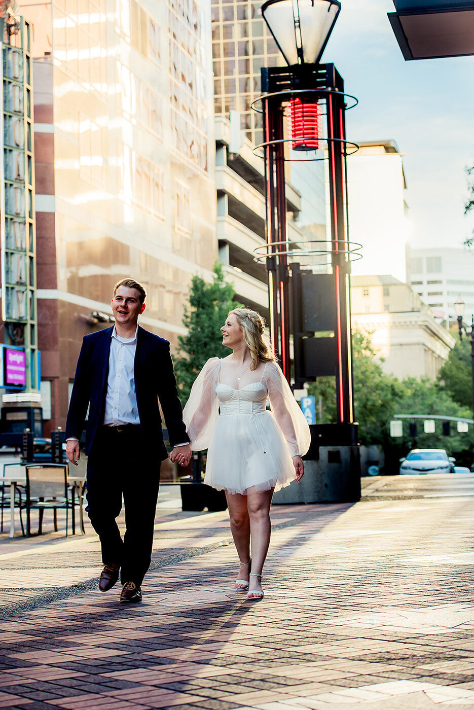 couple walking in portland