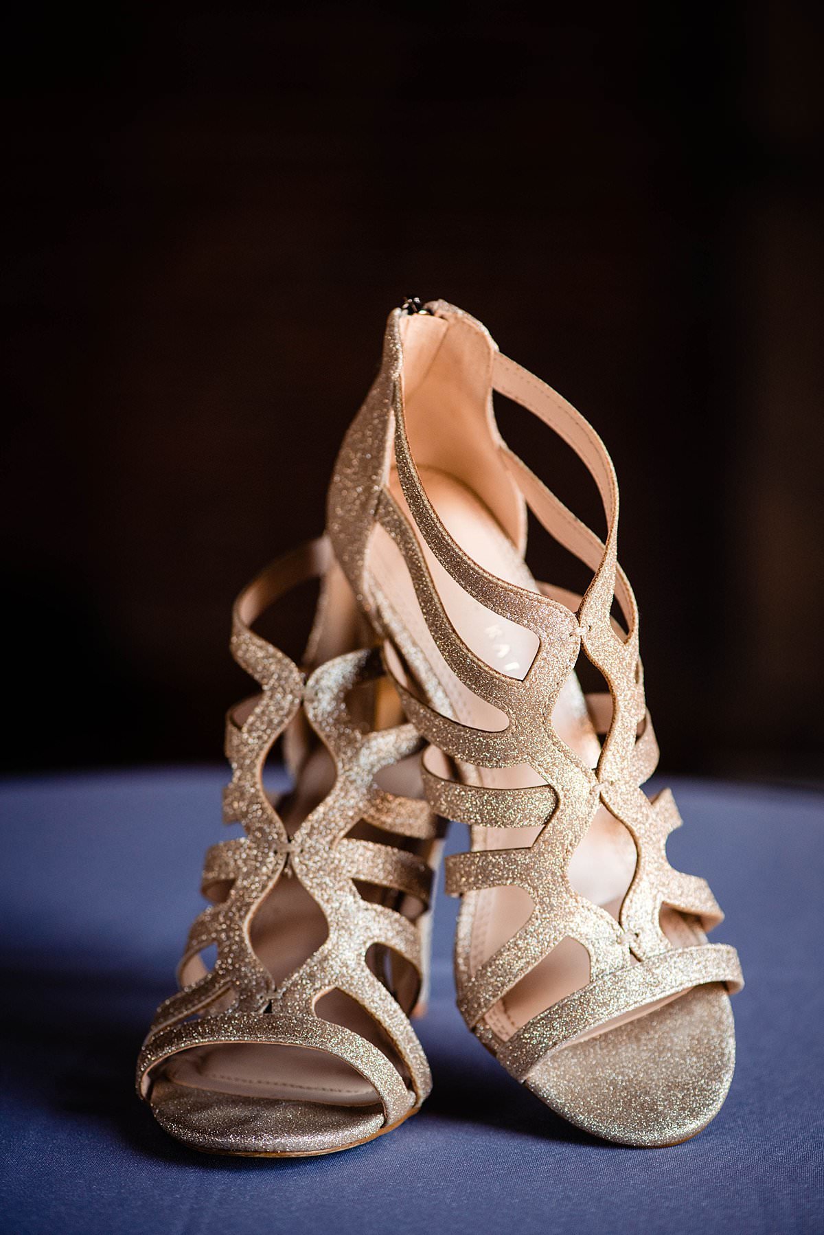 Gold bridal heels