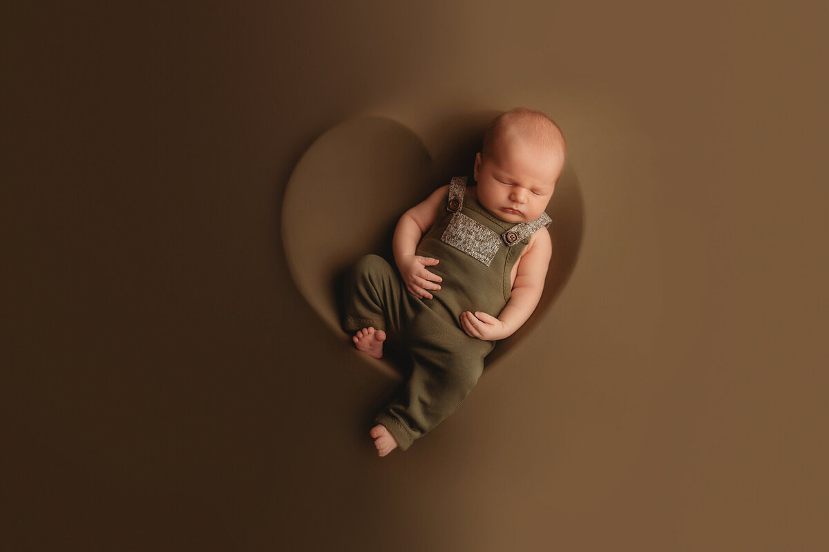 Infant posed for Newborn Portrait Session in Asheville.
