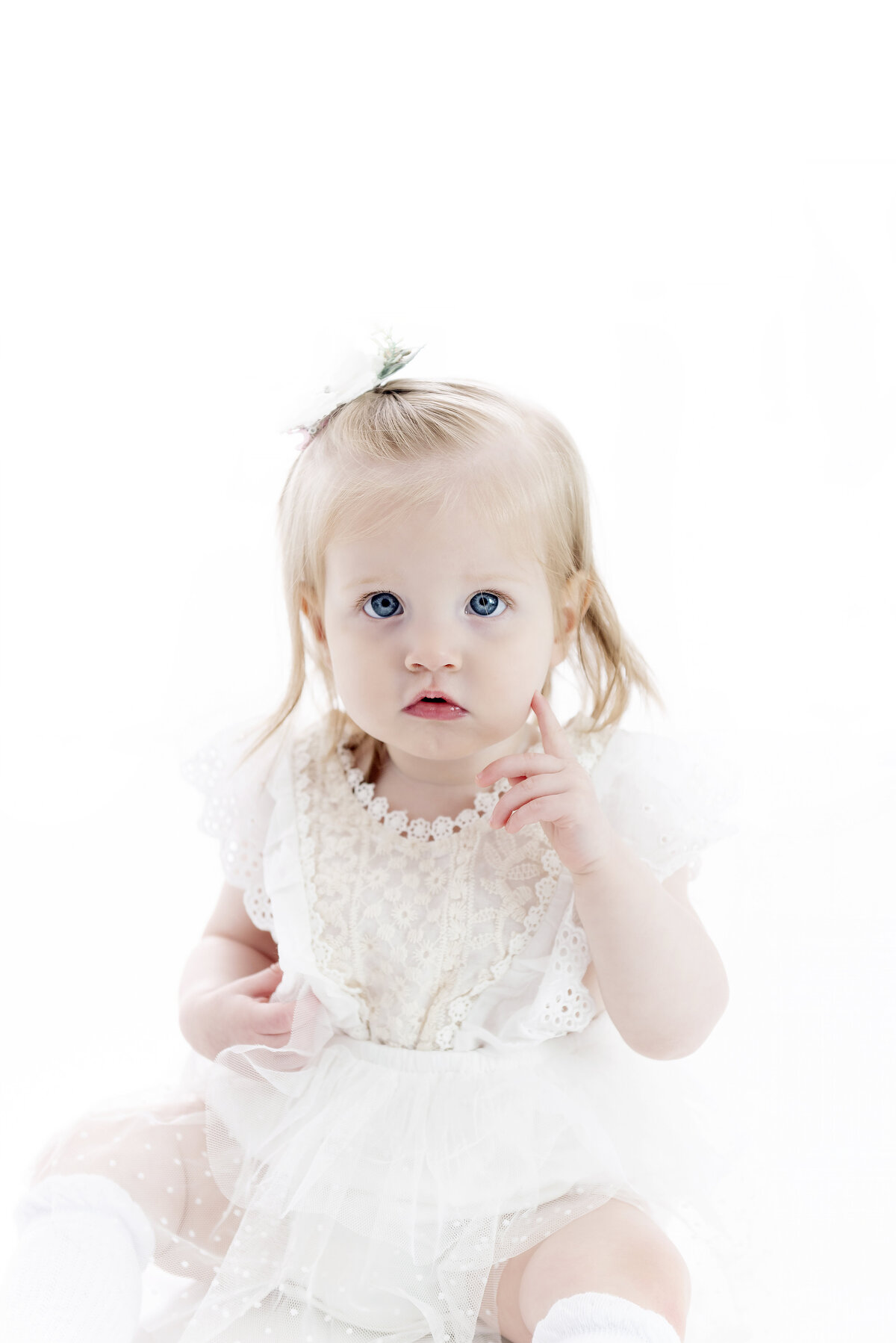 adorable toddler in backlit portrait