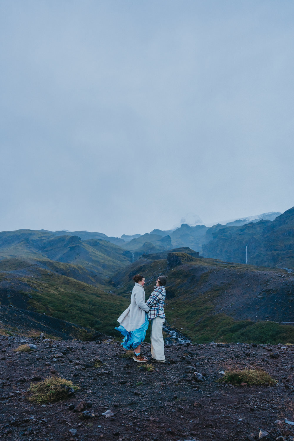 Woman shares her vows with her soon-to-be wife in Iceland 