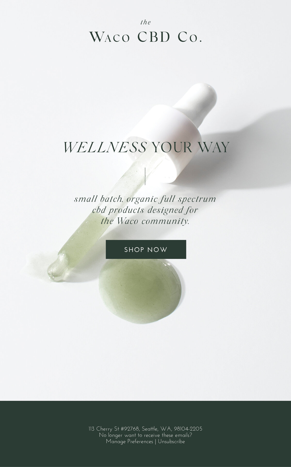 Waco CBD Co Welcome Email
