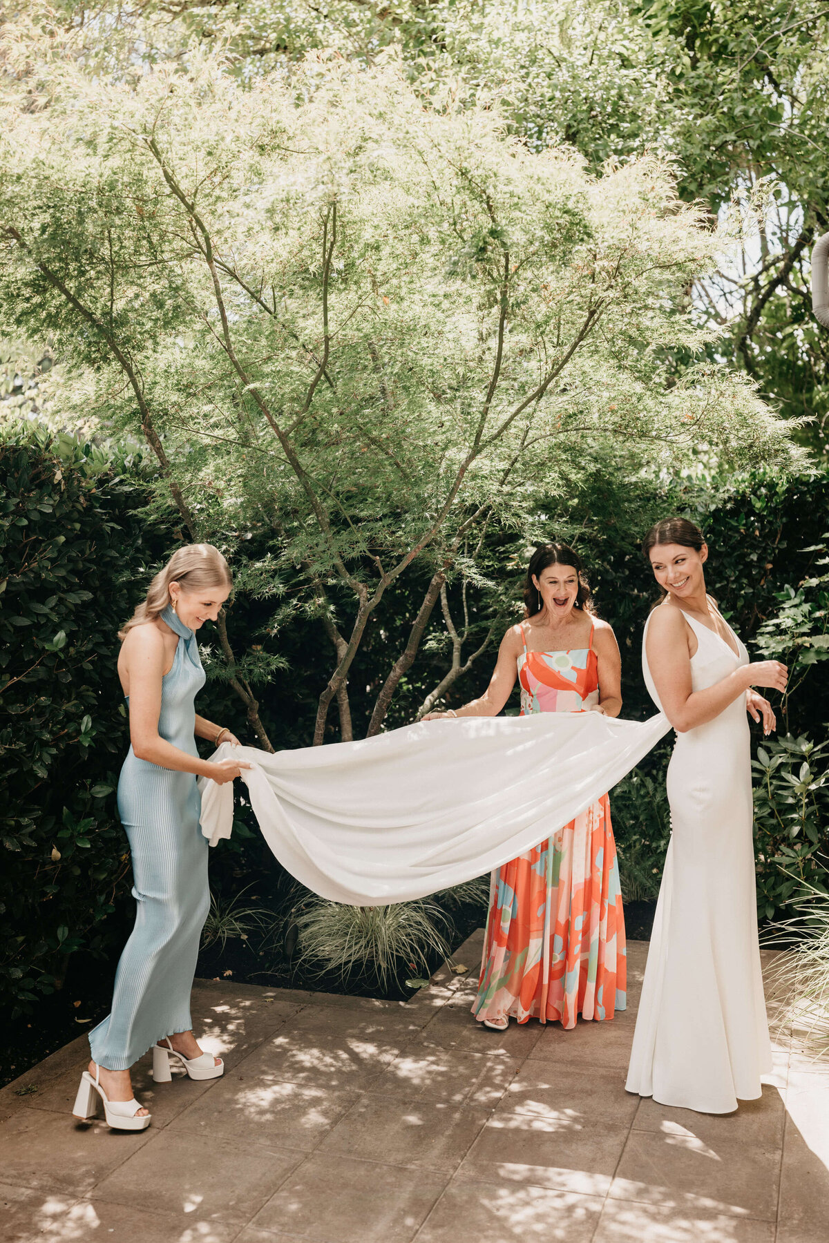 Sonoma Private Estate Wedding bride mom sister
