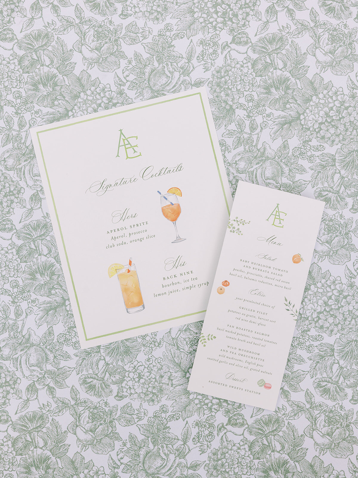 Kelly McDevitt Design Wedding Menus