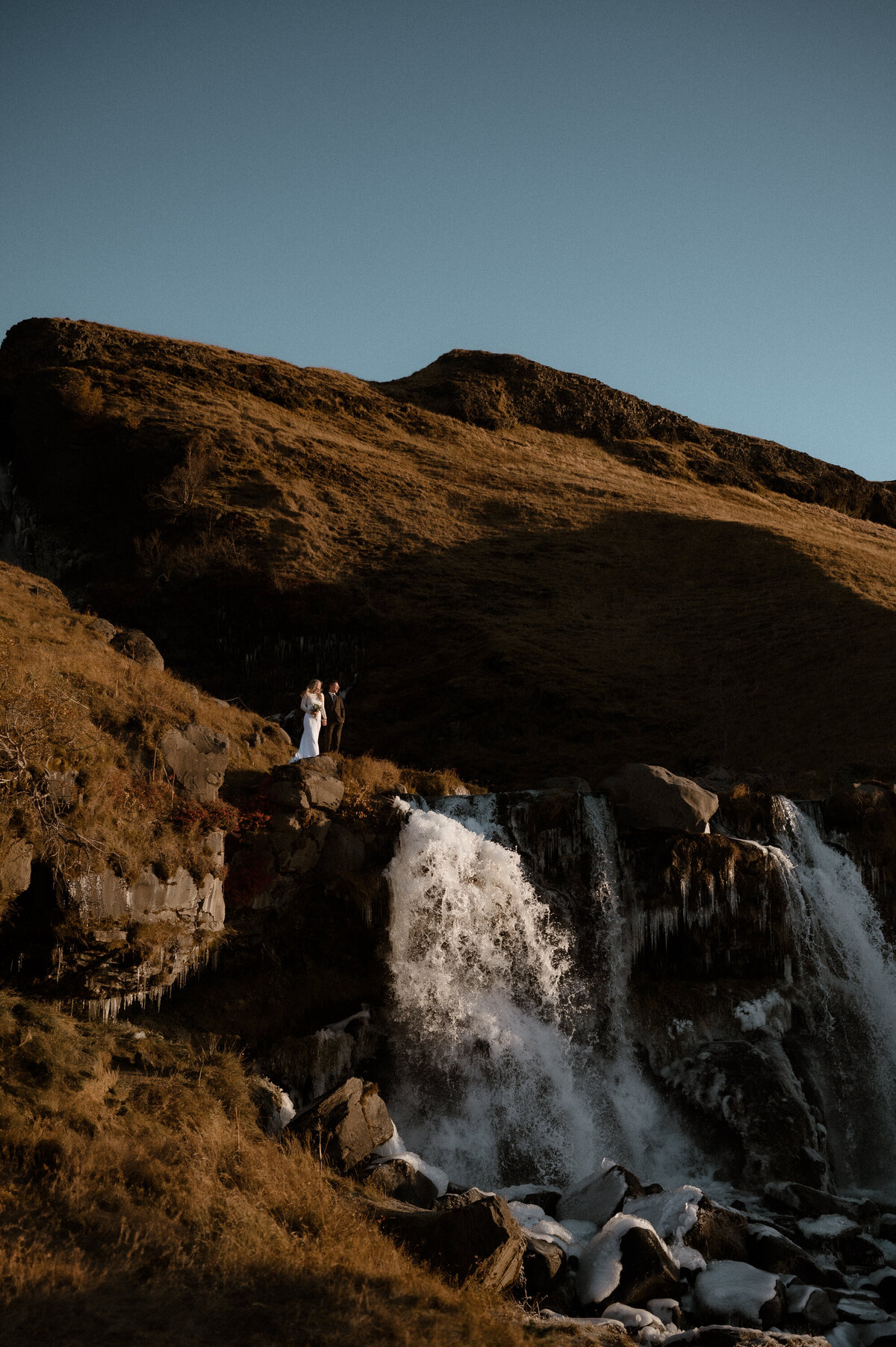 Iceland Elopement Photographer - Waterfall