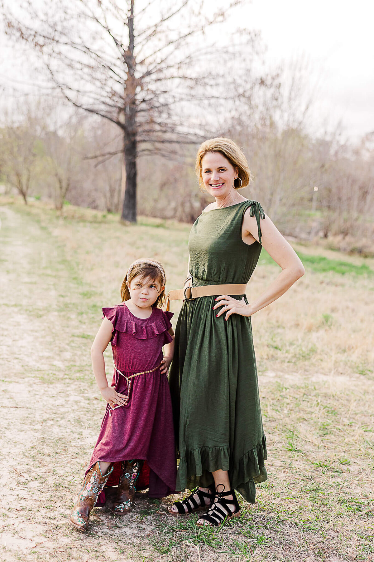 Mom and Daughter posing for photo