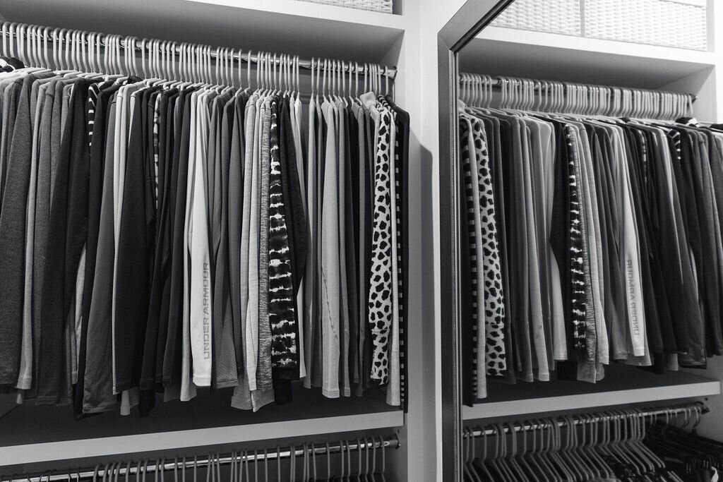Master closet home organization ideas for hanging clothes