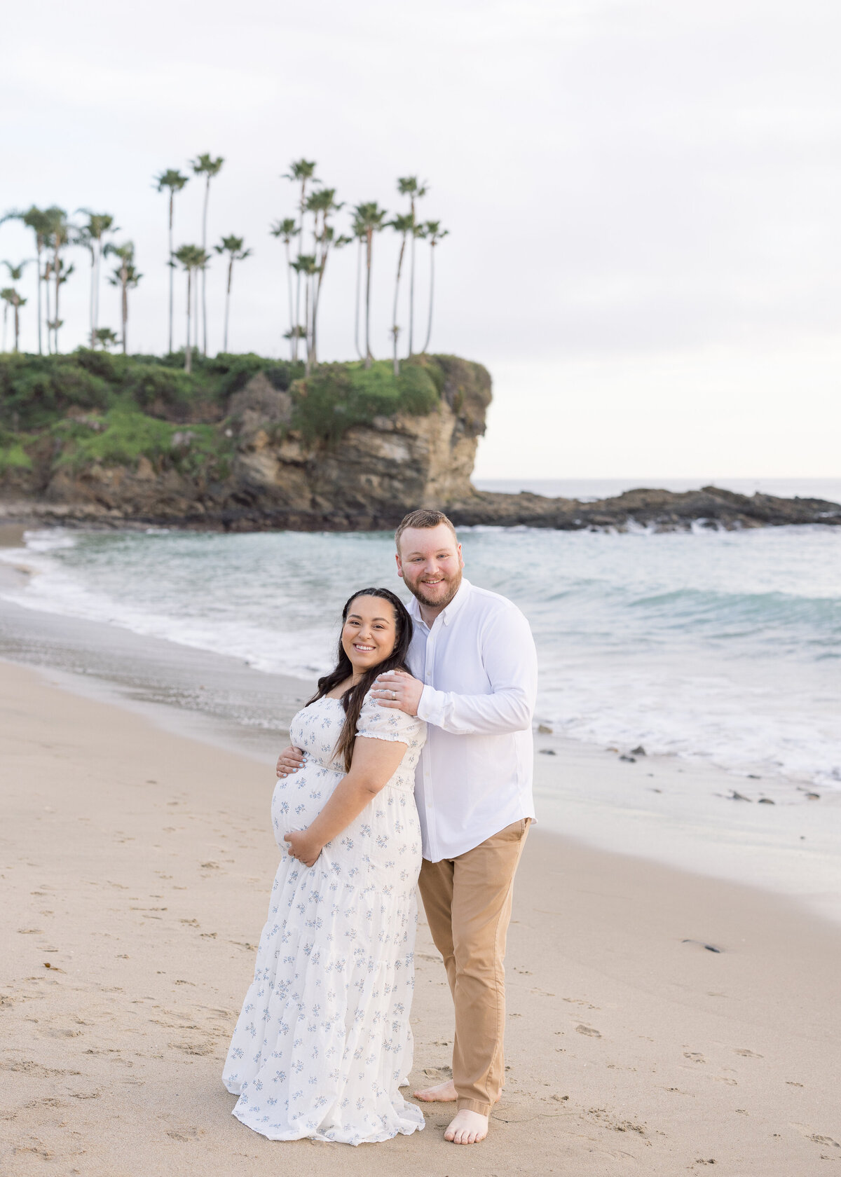 organic maternity photos on the beach