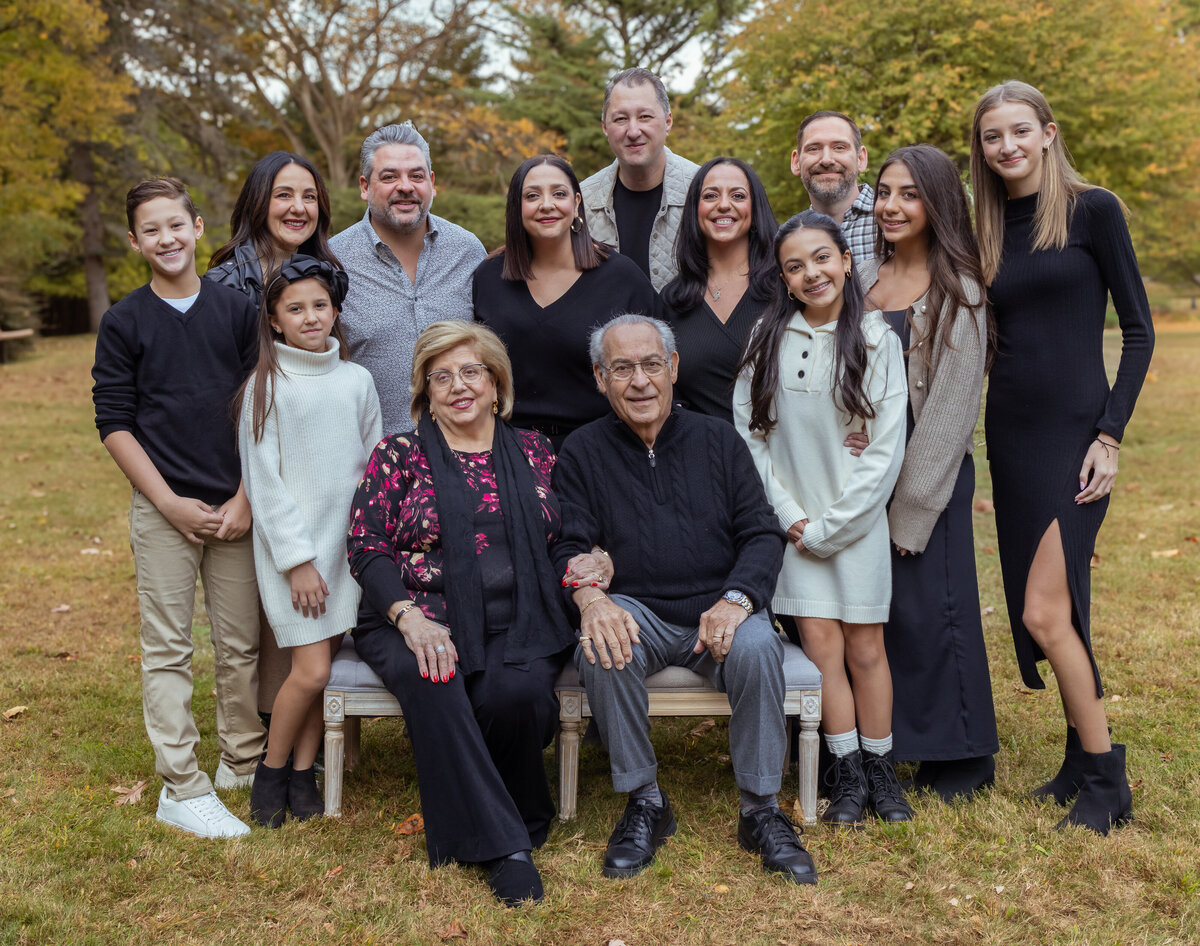 Generational family photo featuring parents, children, and grandparents – Waldwick NJ family photographer