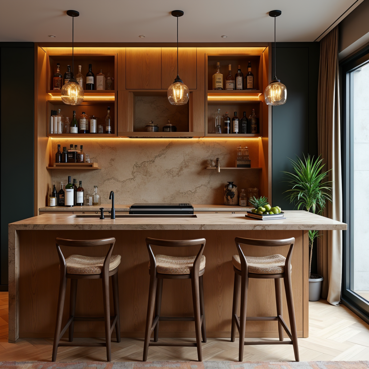 Mid Century Wet Bar