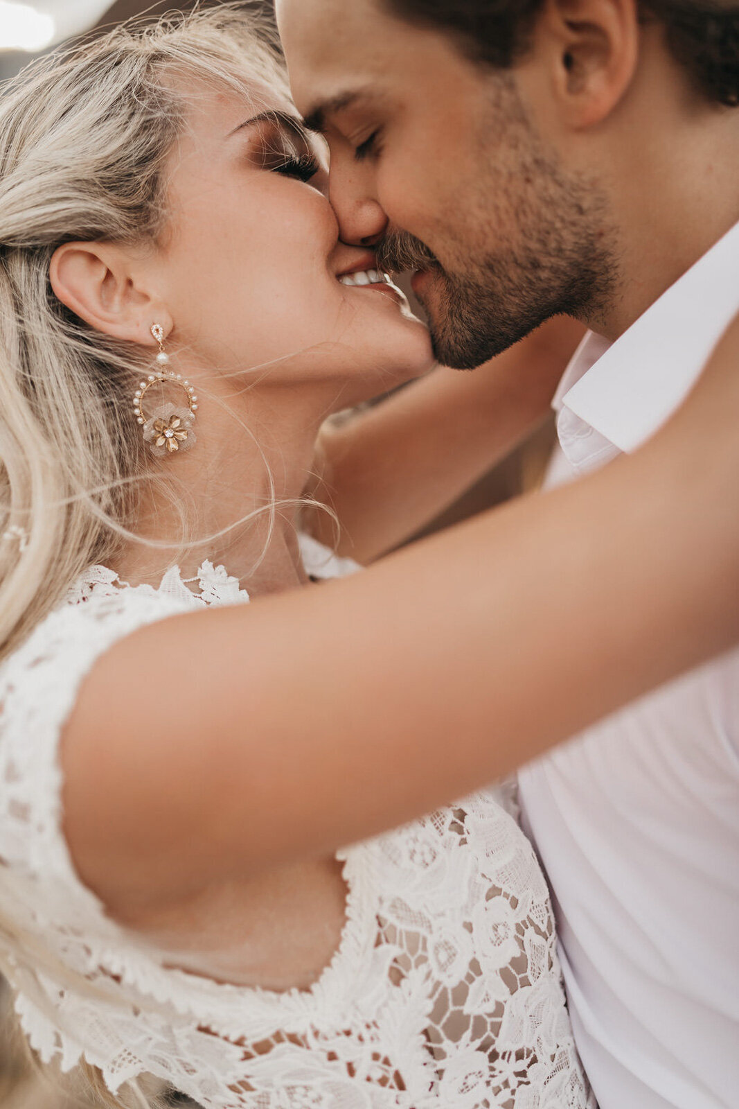 Gorgeous and unique gold bridal earrings, by Joanna Bisley Designs, romantic and modern wedding jeweller based in Calgary, Alberta.  Featured on the Brontë Bride Vendor Guide.