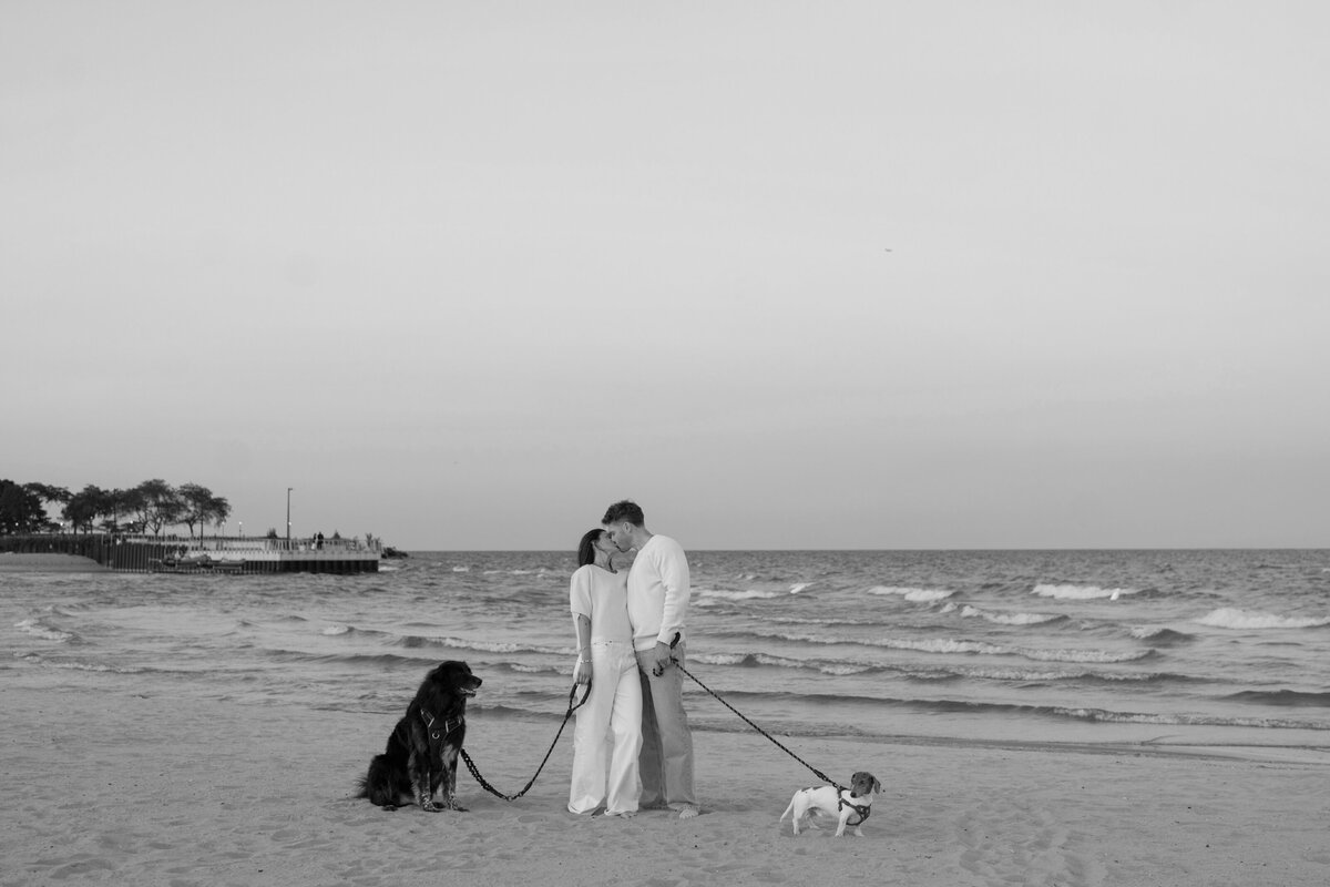 Aspen-Avenue-Chicago-Wedding-Photographer-Engagement-Session-Northwestern-University-Evanston-Prada-Puppy-Editorial-Candid-Stylist-Beach-64