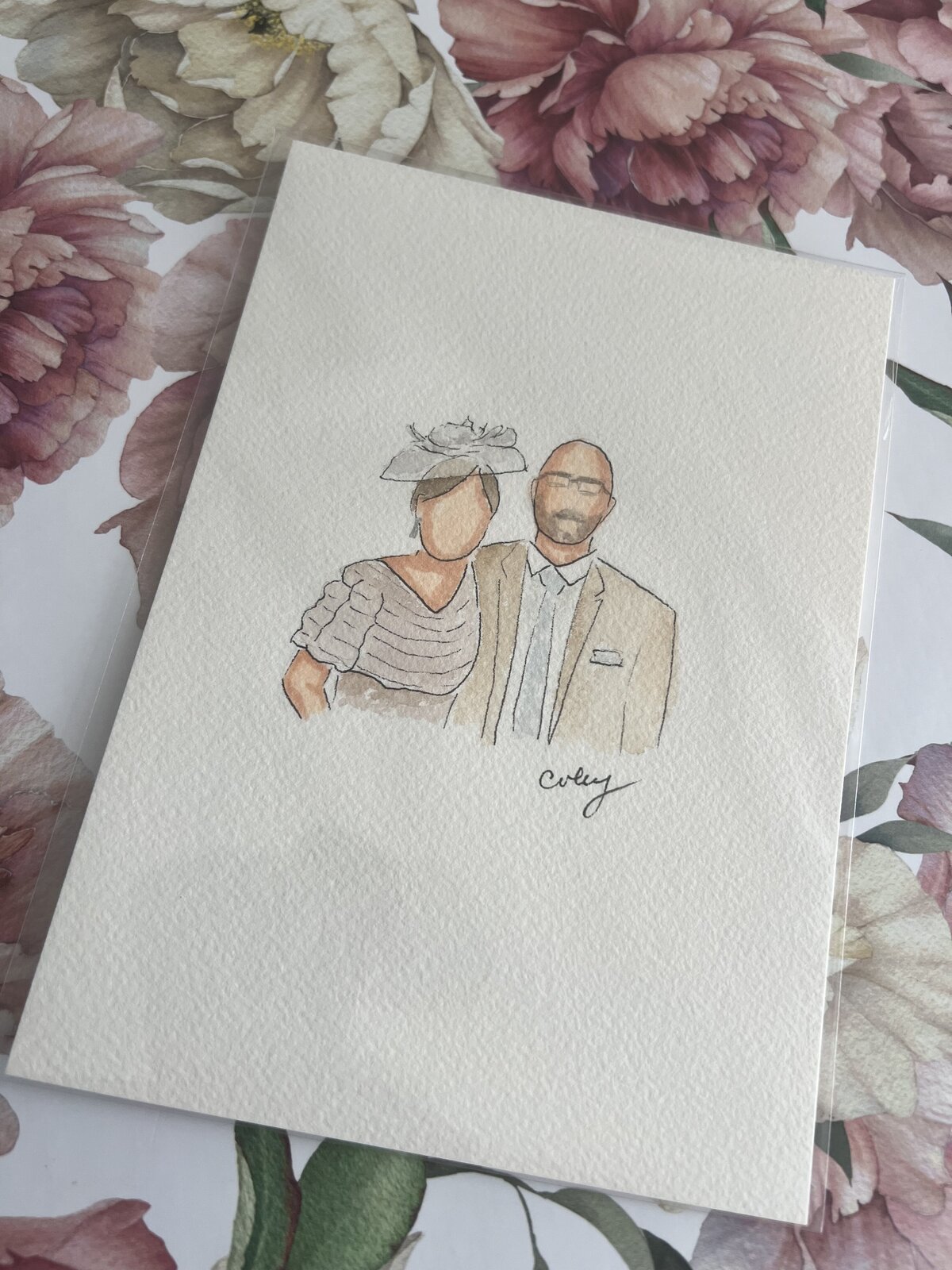 Watercolor Parents of Bride Favor Gift