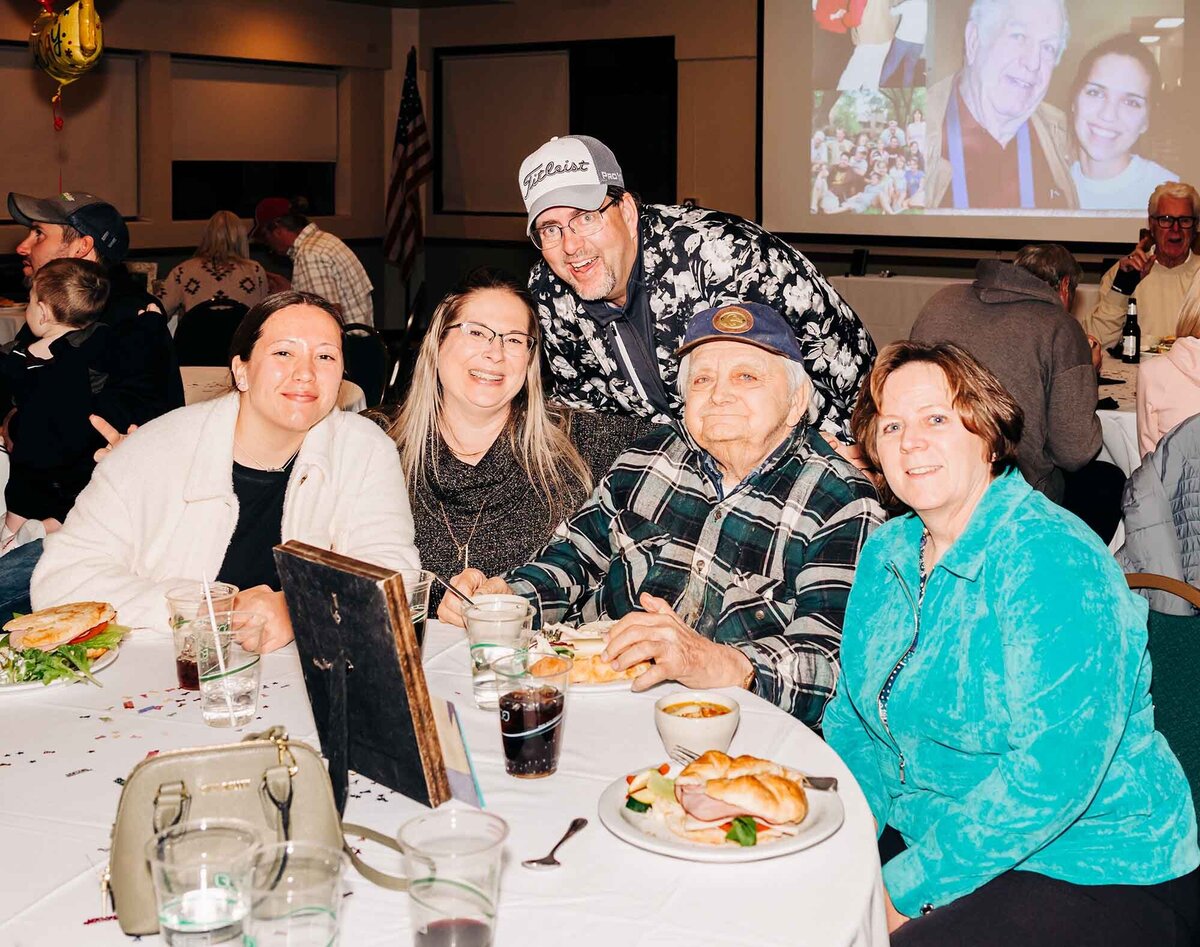 Guests at 90 year old's birthday party at Broadway Inn in Missoula, MT