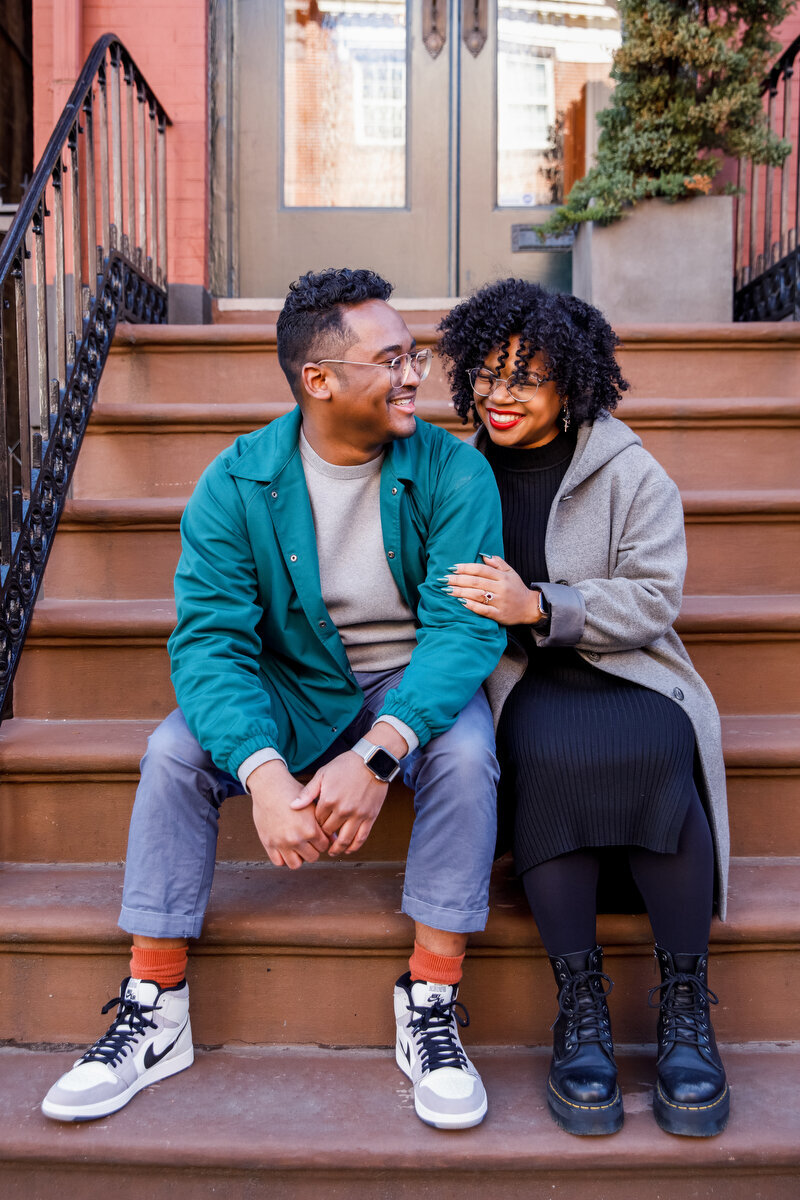 African-American Couple's Engagement Session in Jersey City by NJ Engagement Photographer DAG IMAGES NYC