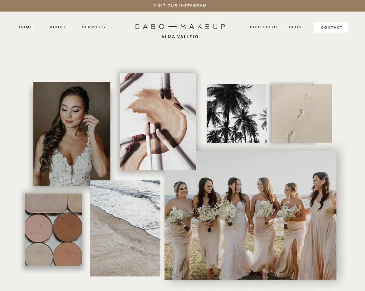 Cabo Makeup Website and Brand Design