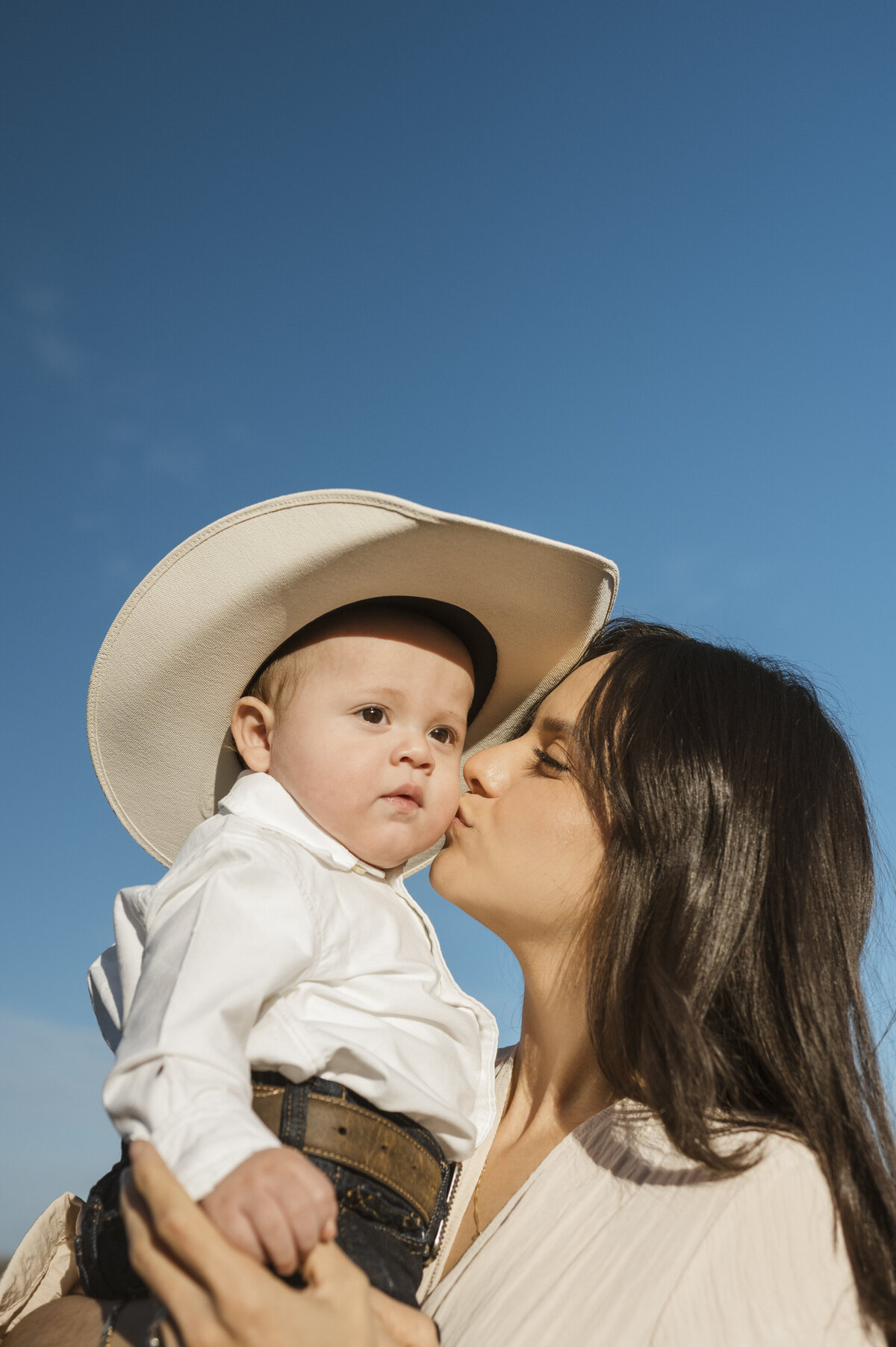 Baby in cowboy hat