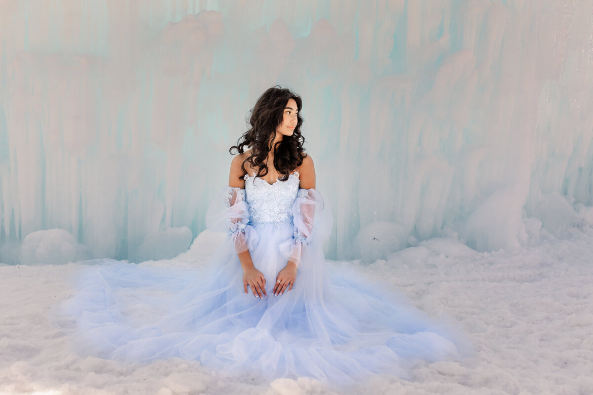 Quinceañera milestone at the New Hampshire Ice Castles
