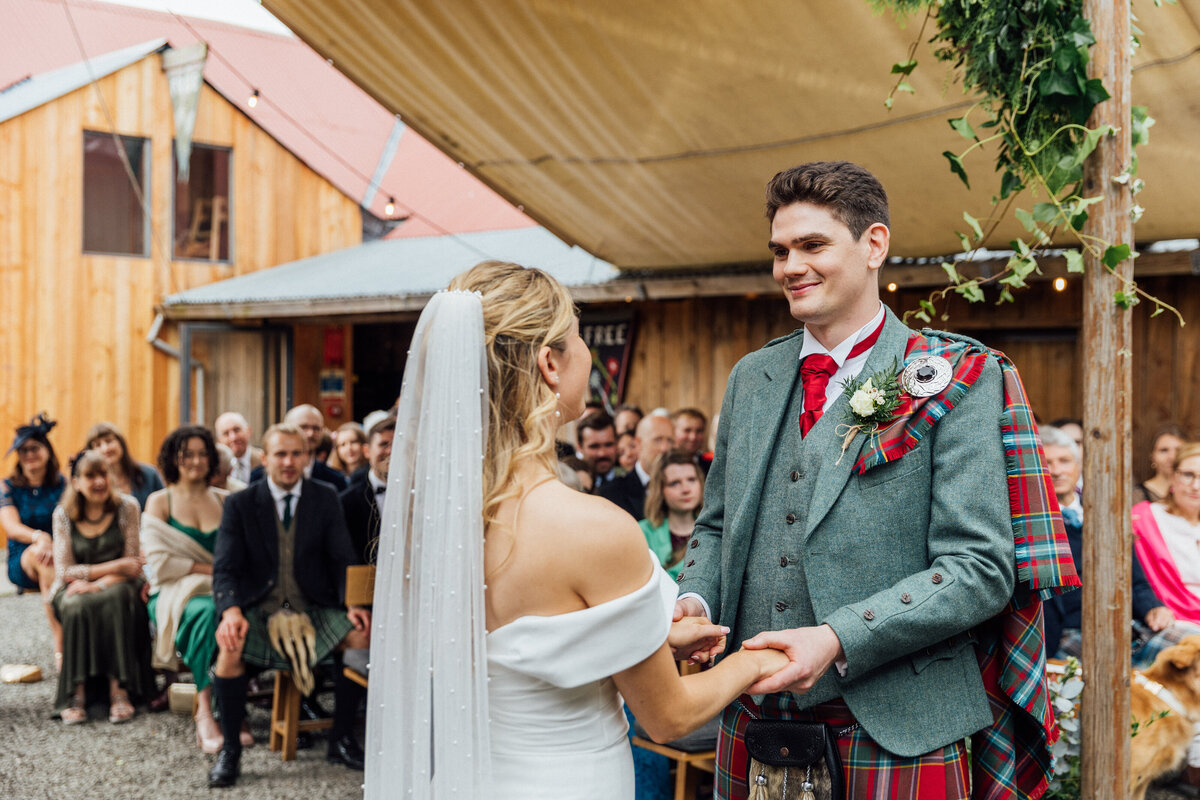 Wedding ceremony at The Free Company