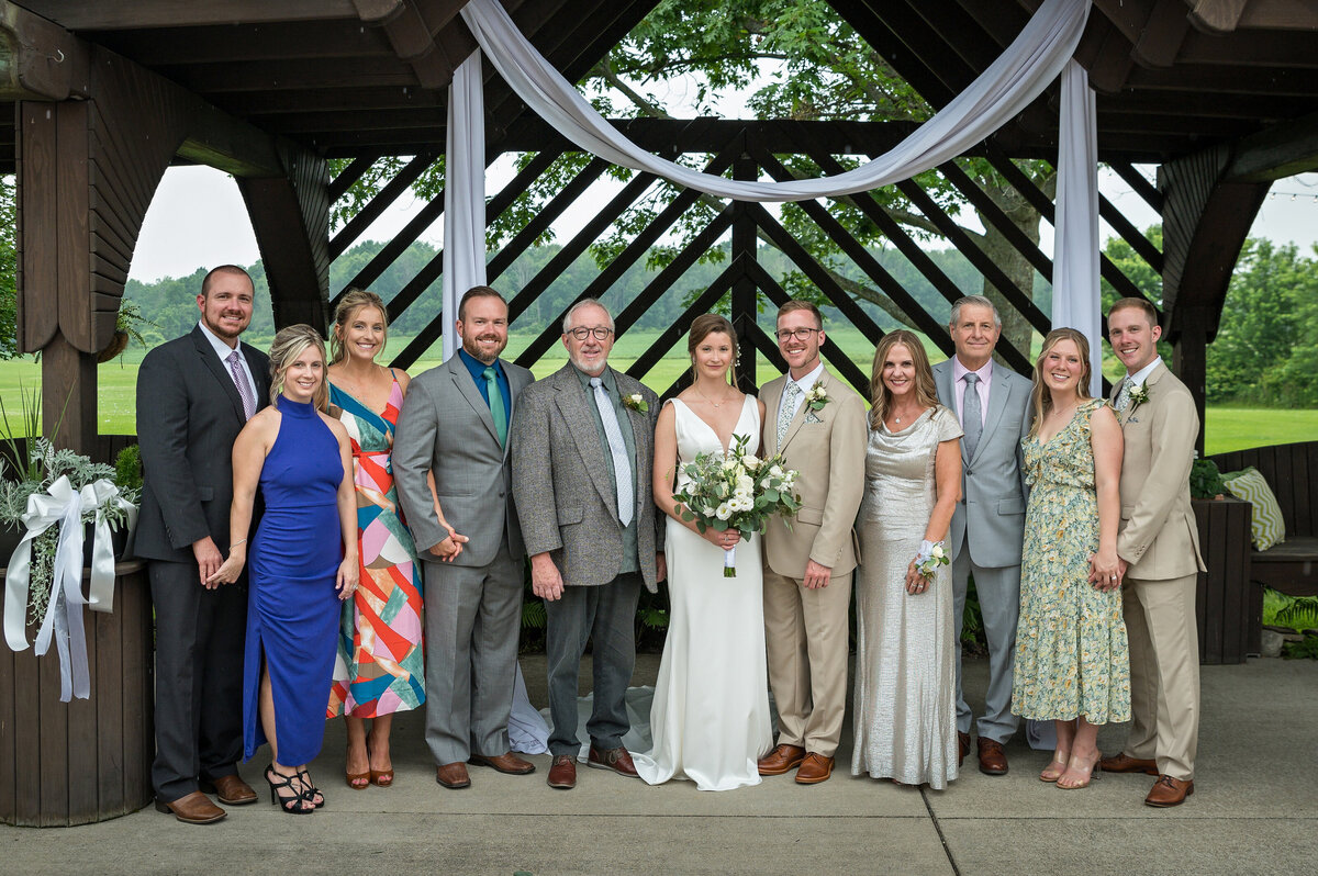 Family portrait after ceremony at Nick's Place Edinboro.