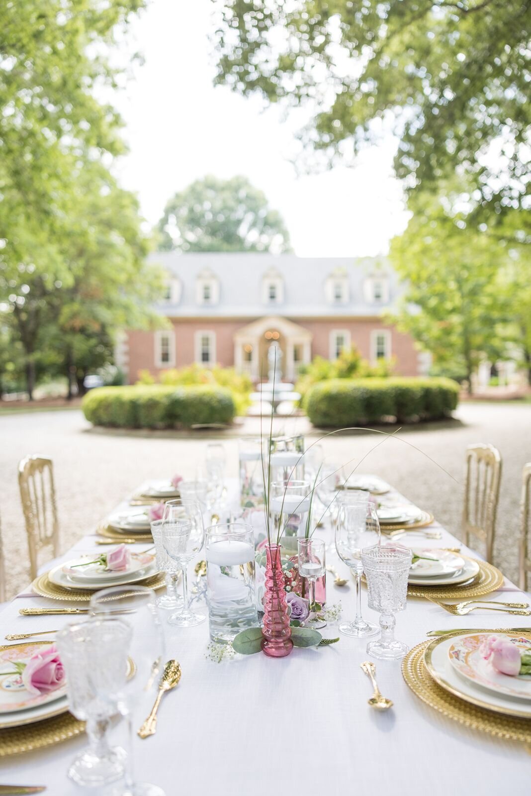 Outdoor wedding reception
