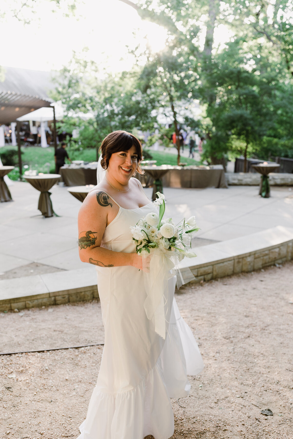 Bride at Umlauf Sculpture Garden, Austin