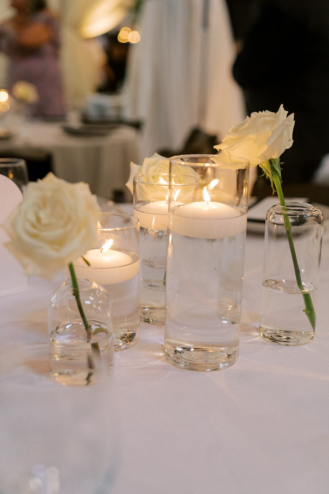 rose bud vases with candles - single stem rose bud vases
