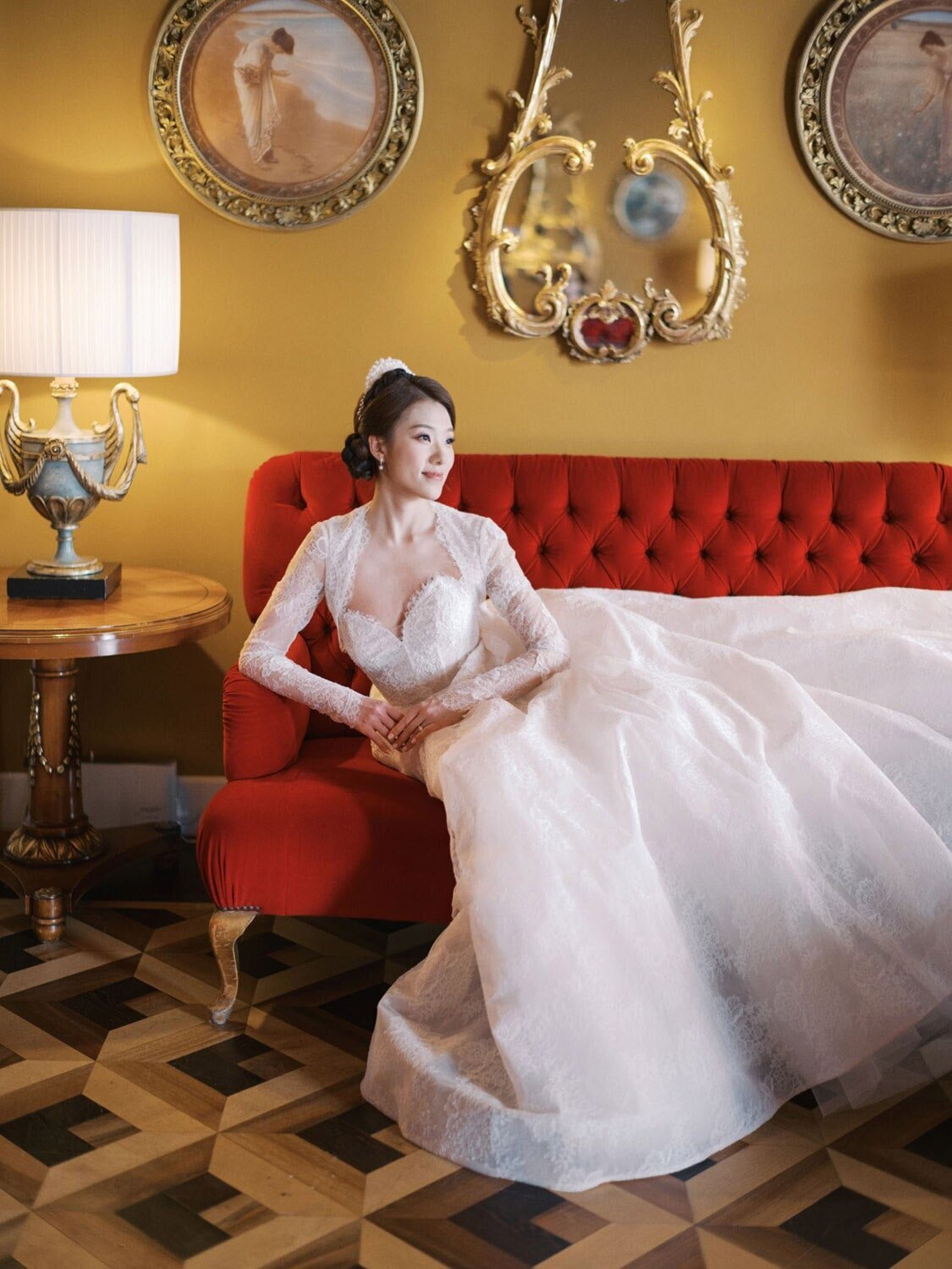 Bride during preparations at Grand Hotel Tremezzo wedding, by Lake Como Photographer Andreas K. Georgiou