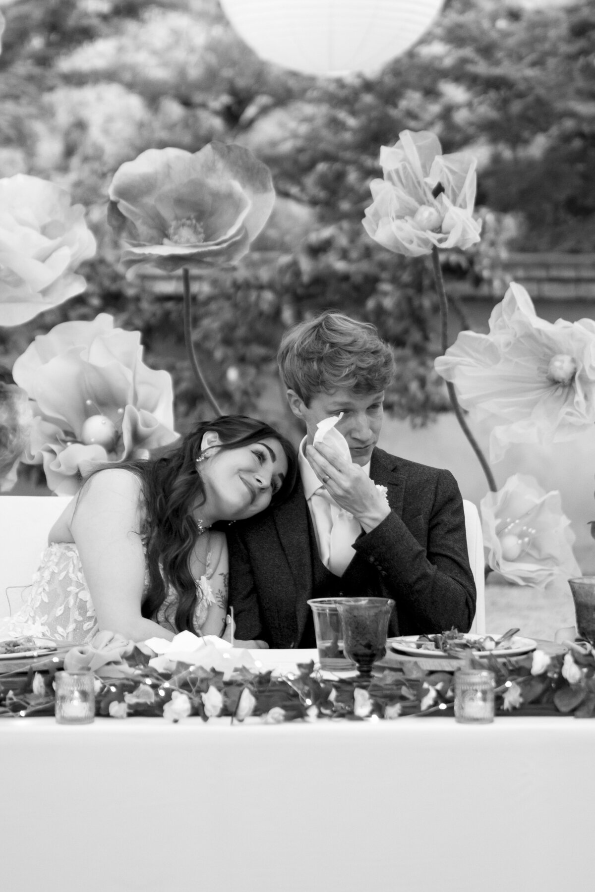 Bride and Groom at Wedding Reception