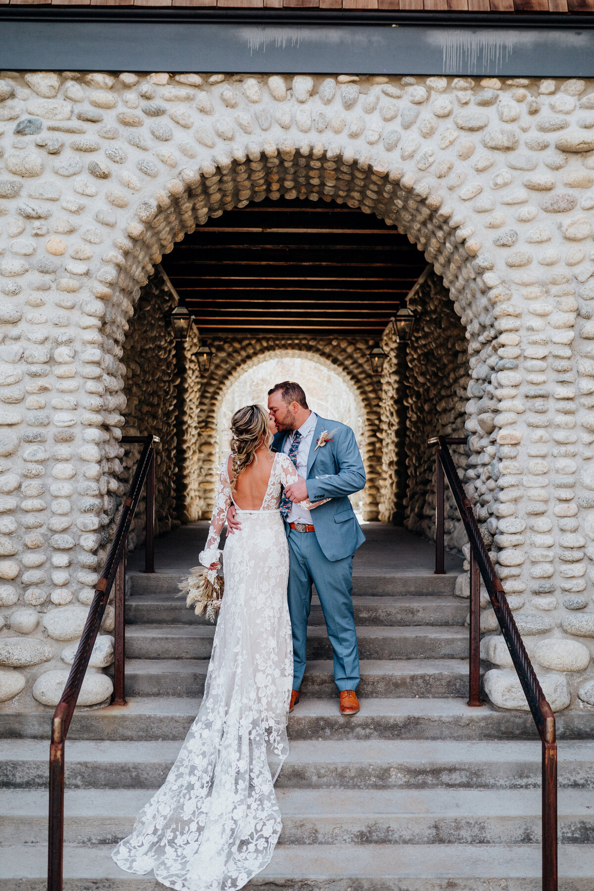 Bride and Groom at the Surf Chateau