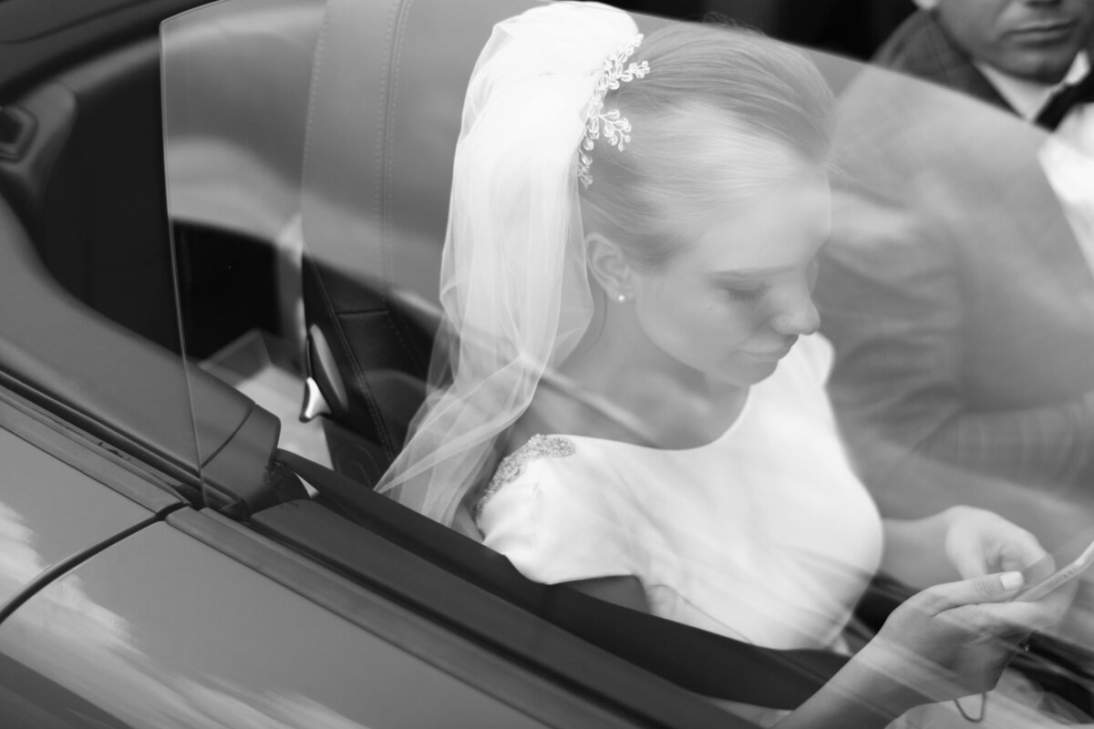 Bride on Her Phone | Emmanuel's Bridal