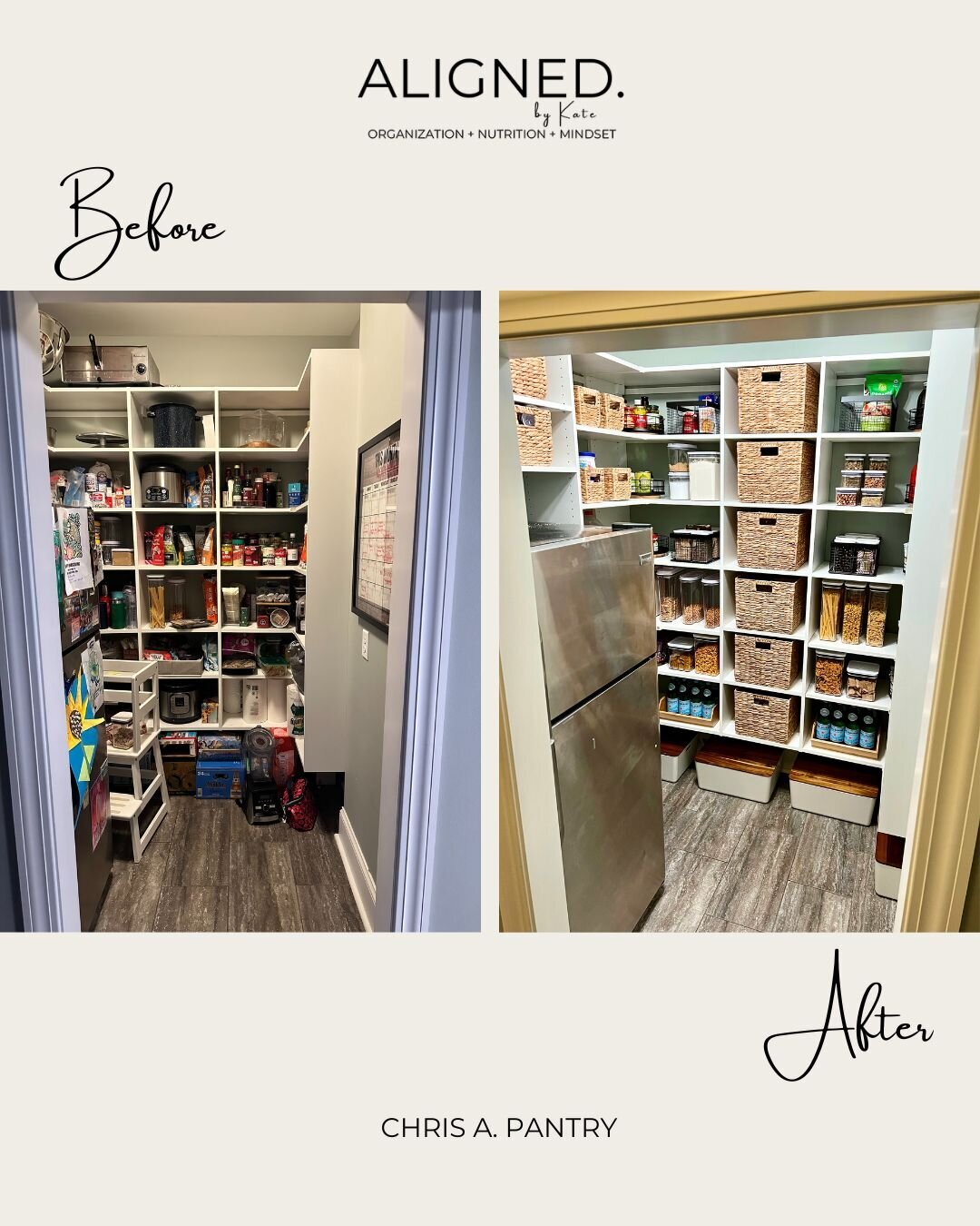 Chris. A Pantry Before & After