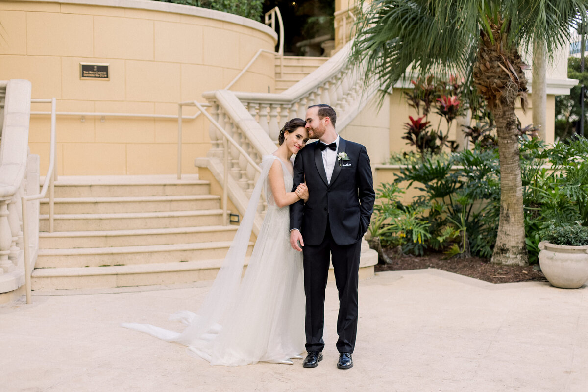 Sarasota Ritz Carlton Wedding Healing Garden staircase