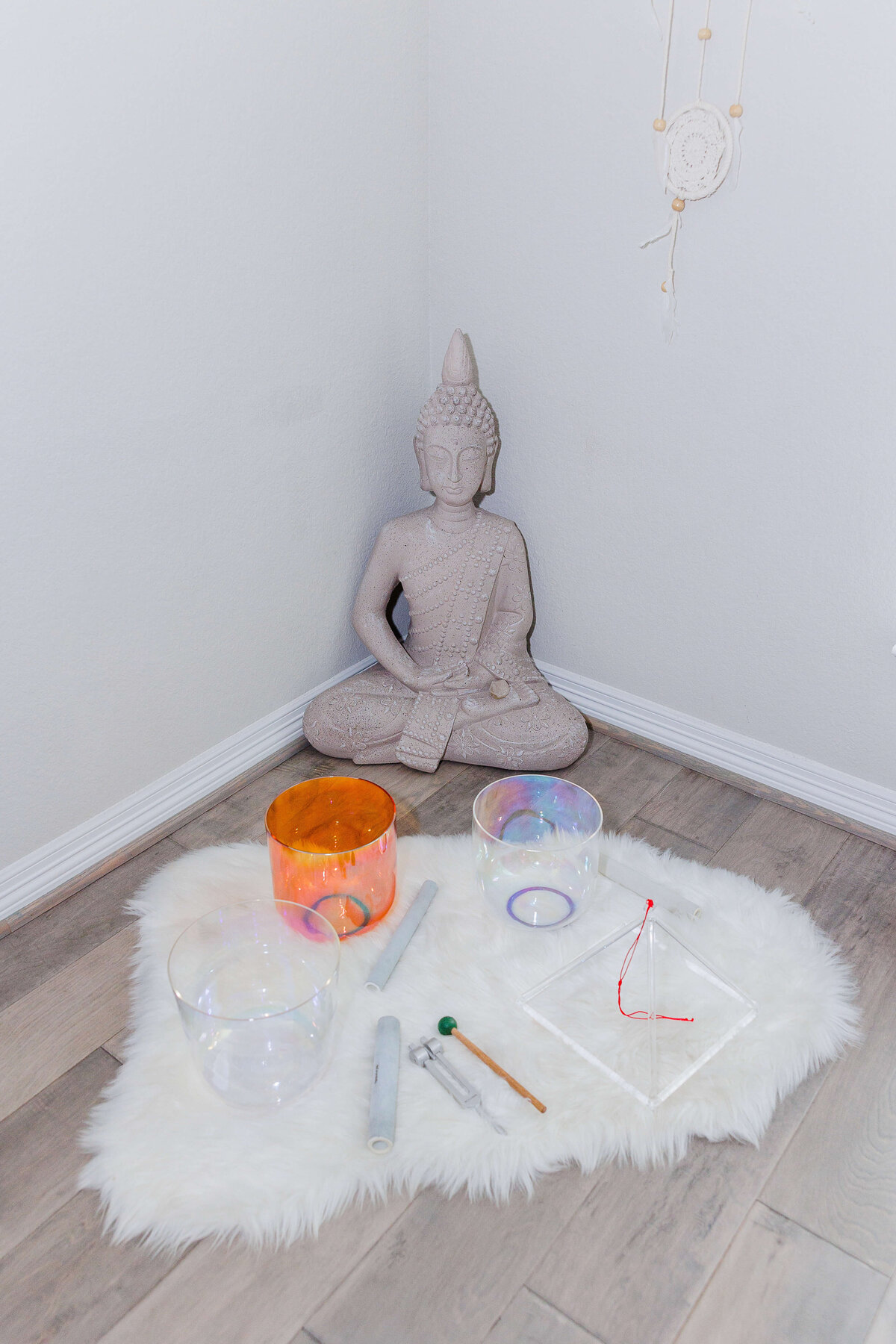 Budda and sound healing equipment