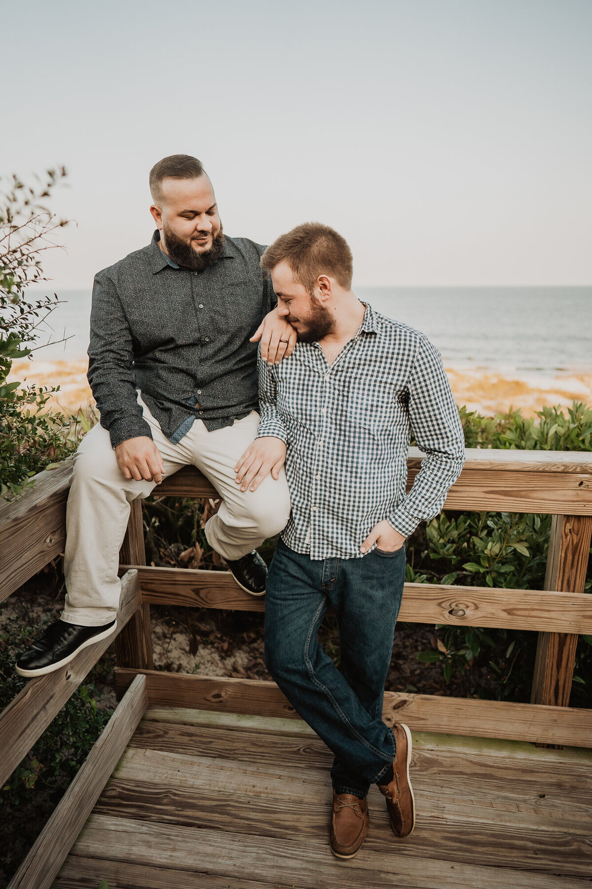 gay couple by the sea
