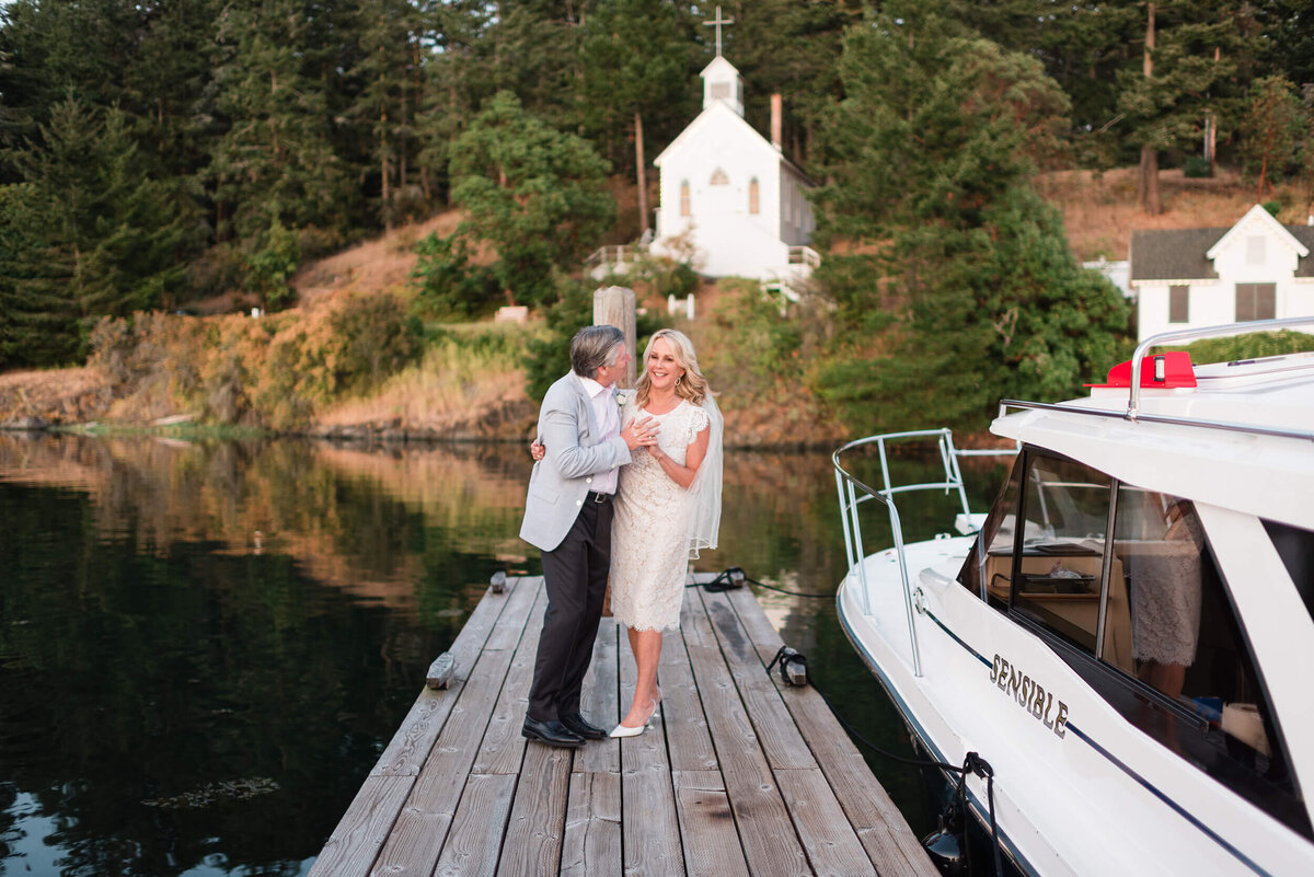 Couple at Roche Harbor Resort Wedding