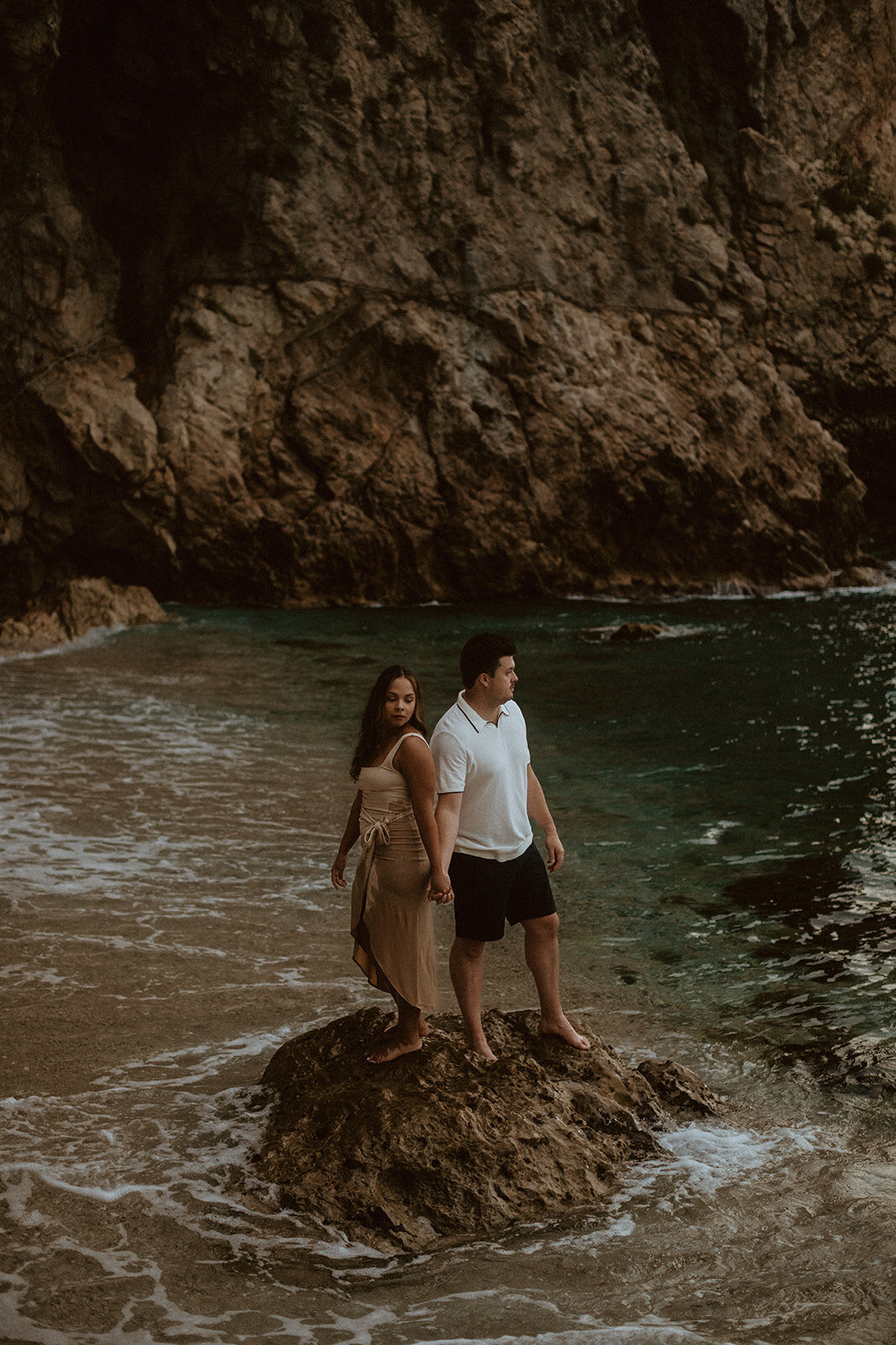 sicily couple gets engaged on the beach