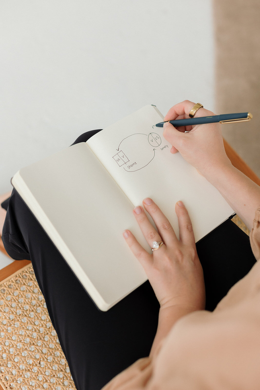 woman journaling