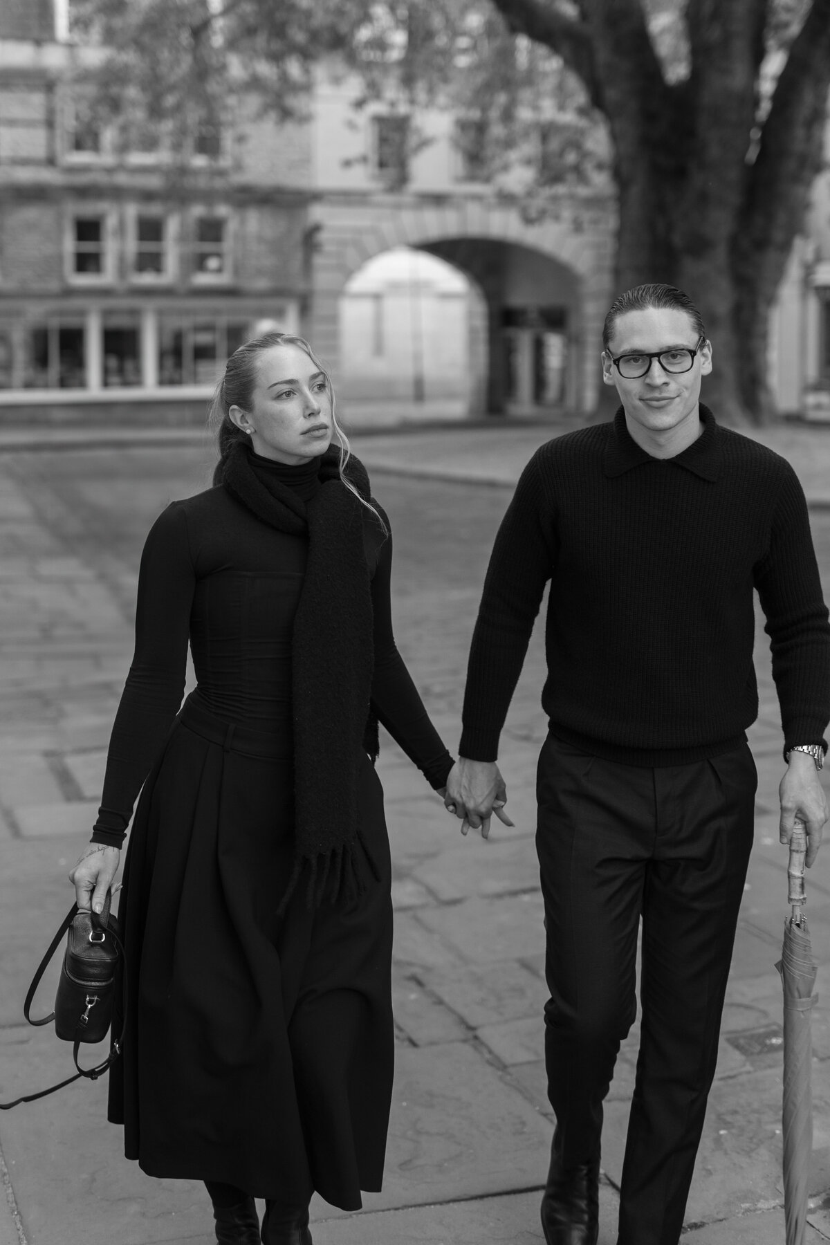 Editorial couple portrait in Bath