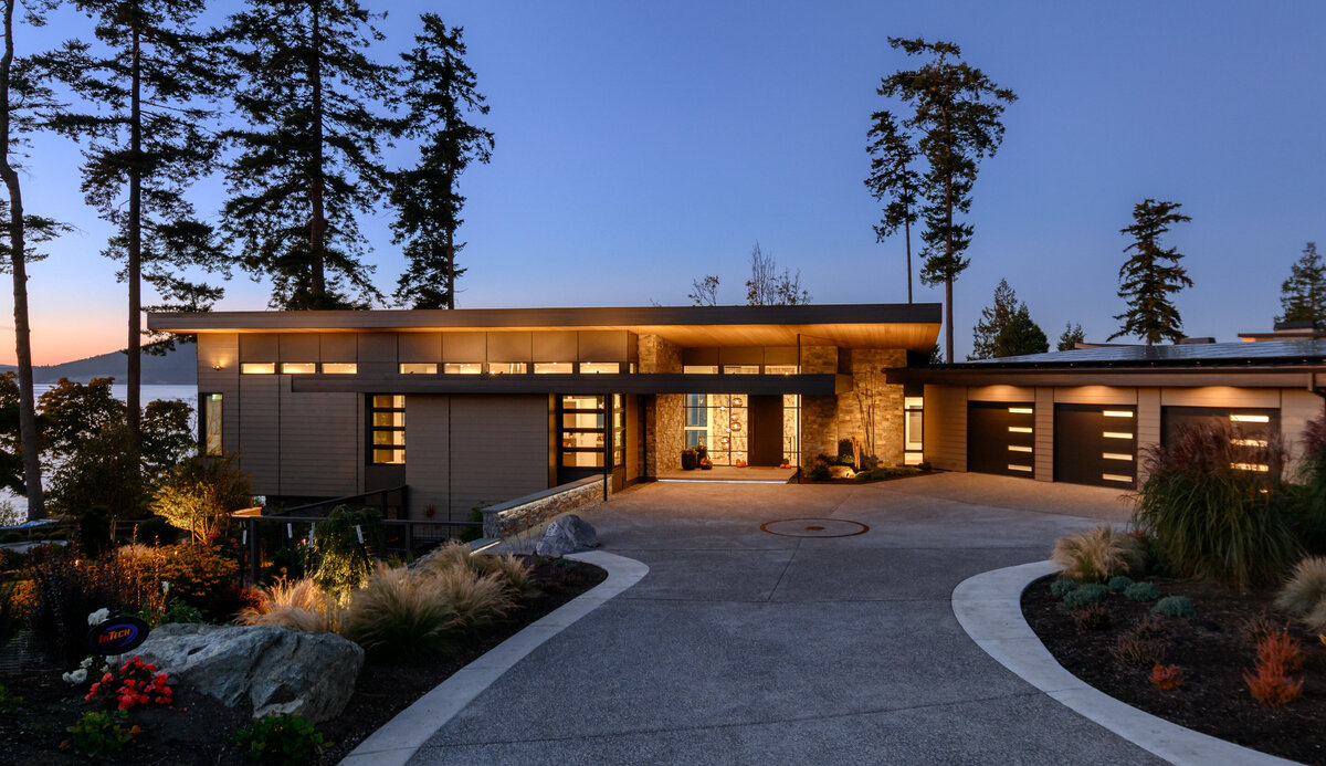 Exterior of mid-century modern home