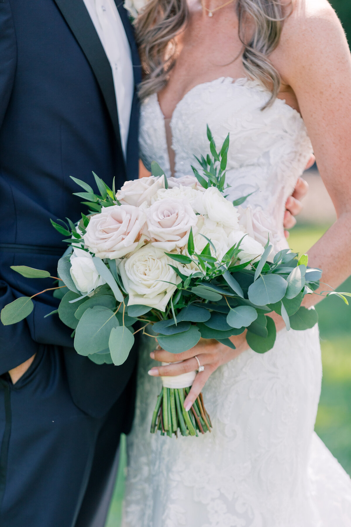 Bridal bouquet close-up at Rosewood Farms, PA
