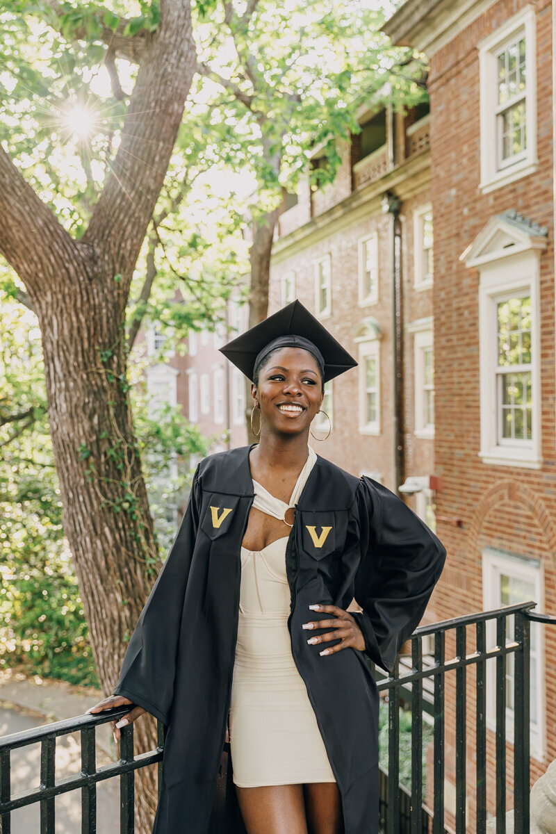 Celebrating senior year with a photo session at Wyatt Center