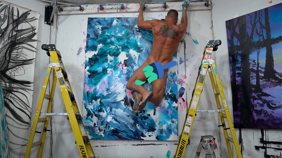 Brent Ray Fraser Wall Abstract Penis Painting 2021